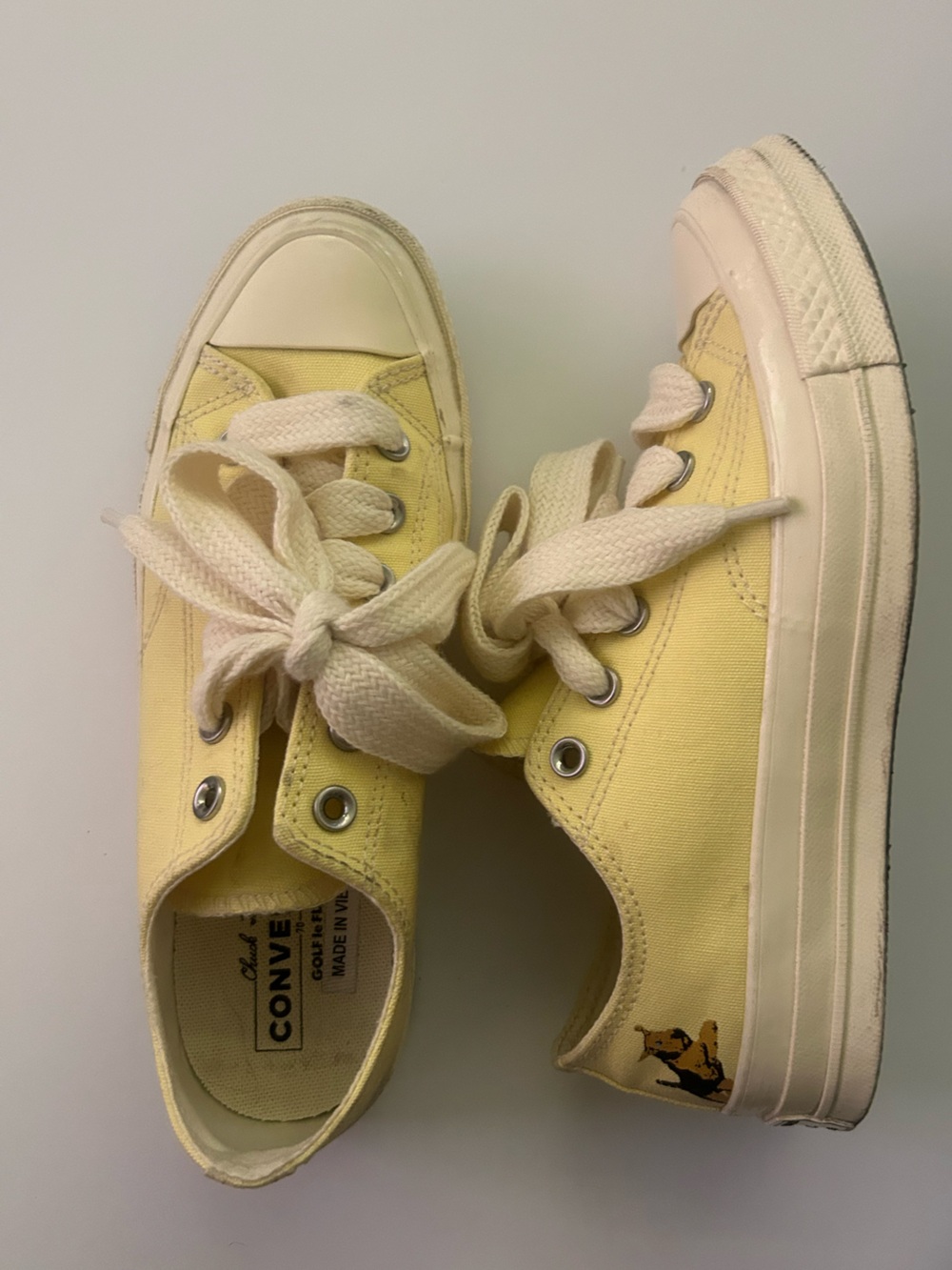Converse Golf le Fleur Low Top Sneakers in Pale Yellow